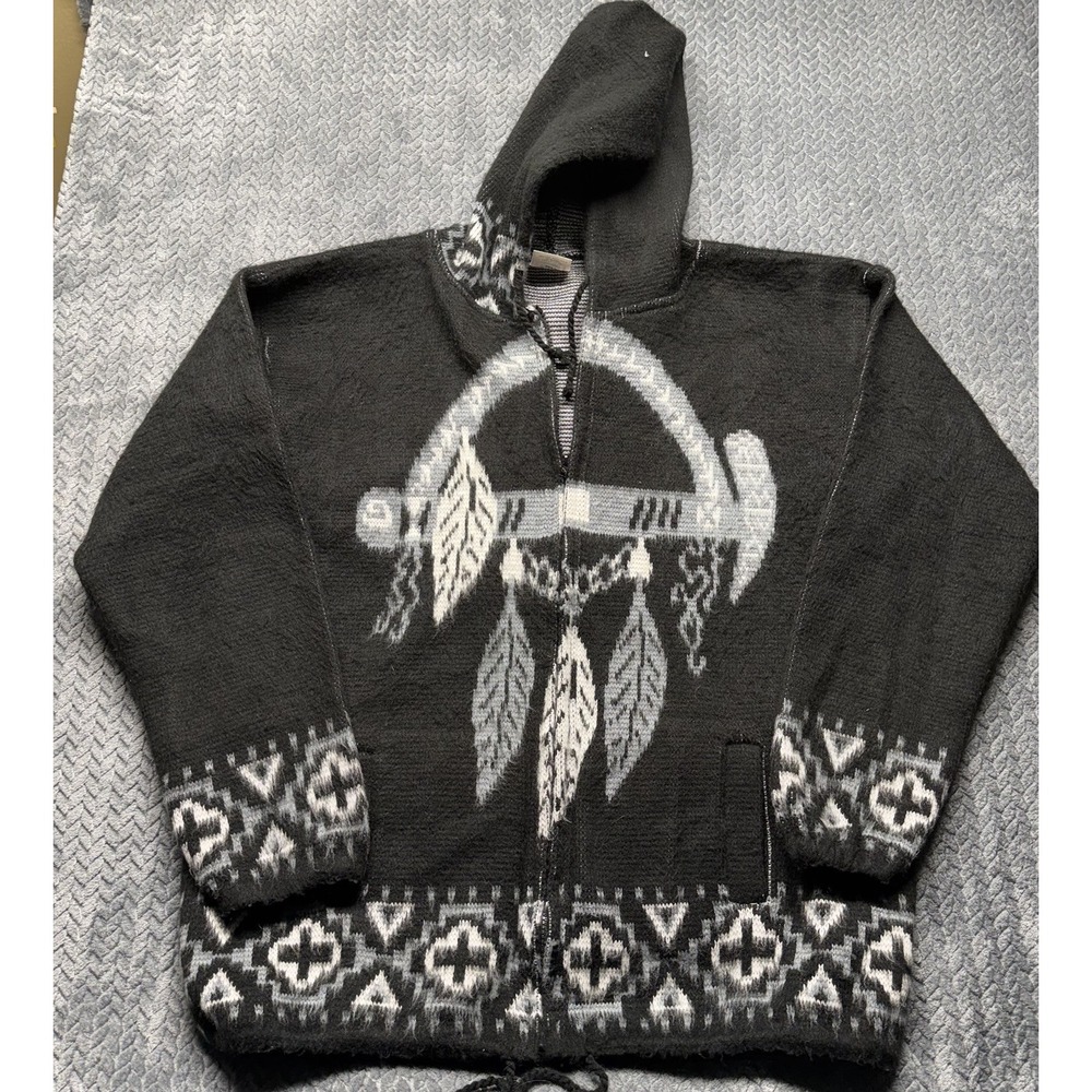 Native Imports Jacket XL Full Zip Hoodie Native Pride Dream Catcher Wool Soft‎